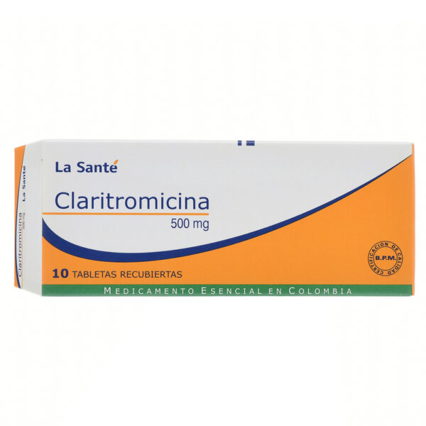 Claritromicina 500 Mg 10 Tabletas Ls