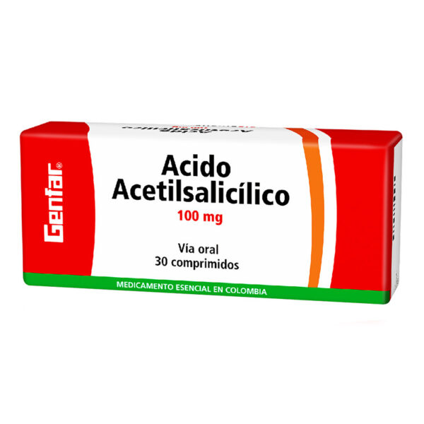 Acido Acetilsalicilico 100 Mg 30 Tabletas Gf