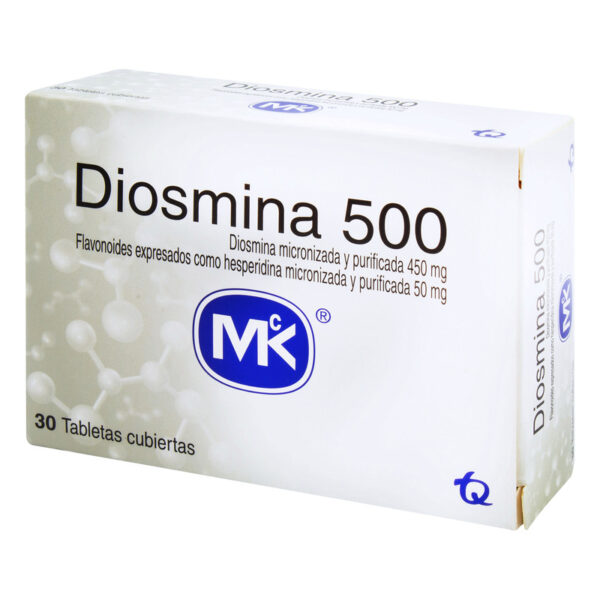 Diosmina Hesperidona 450/50mg 30 Tabletas mk