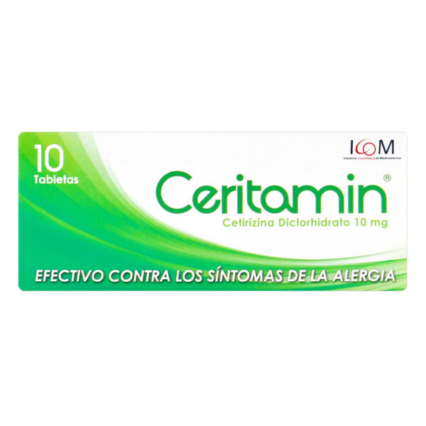 Ceritamin 10 Mg 10 Tabletas Icom