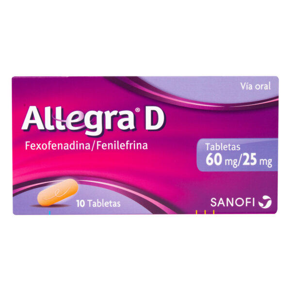 Allegra D 60 Mg/25 Mg 10 Tabletas
