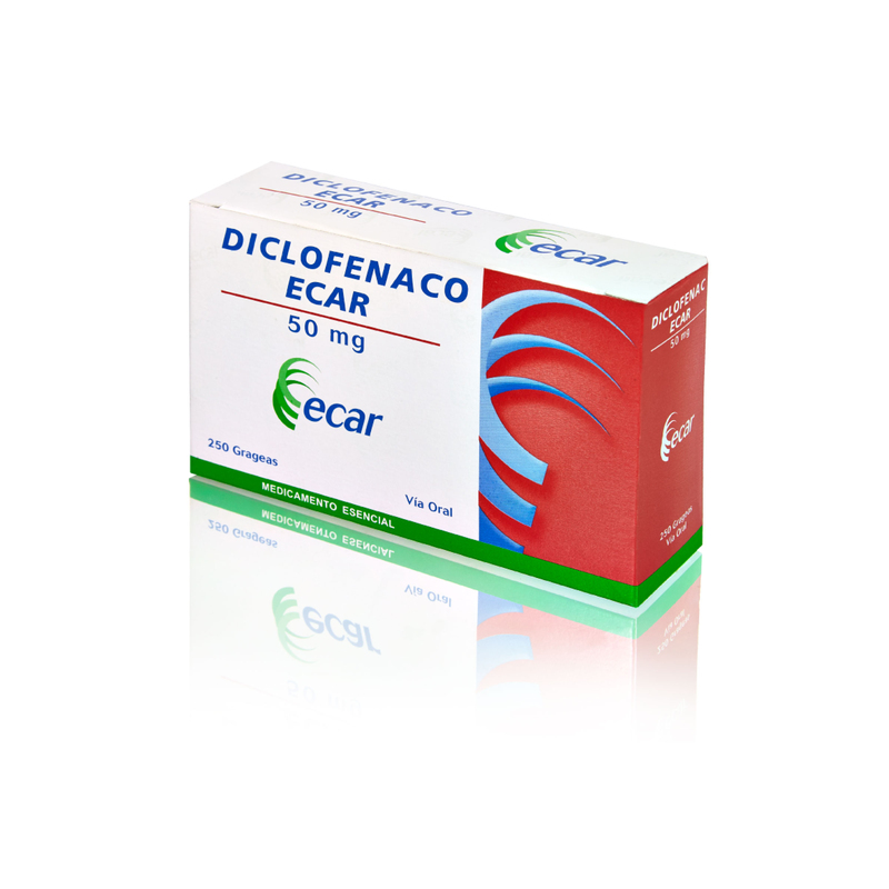 Diclofenaco 50 Mg 250 Grageas Ecar