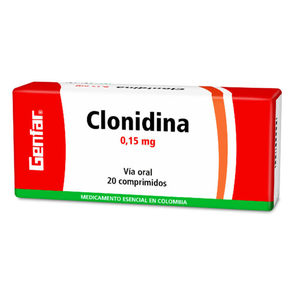 Clonidina 0.15 Mg 20 Tabletas Gf