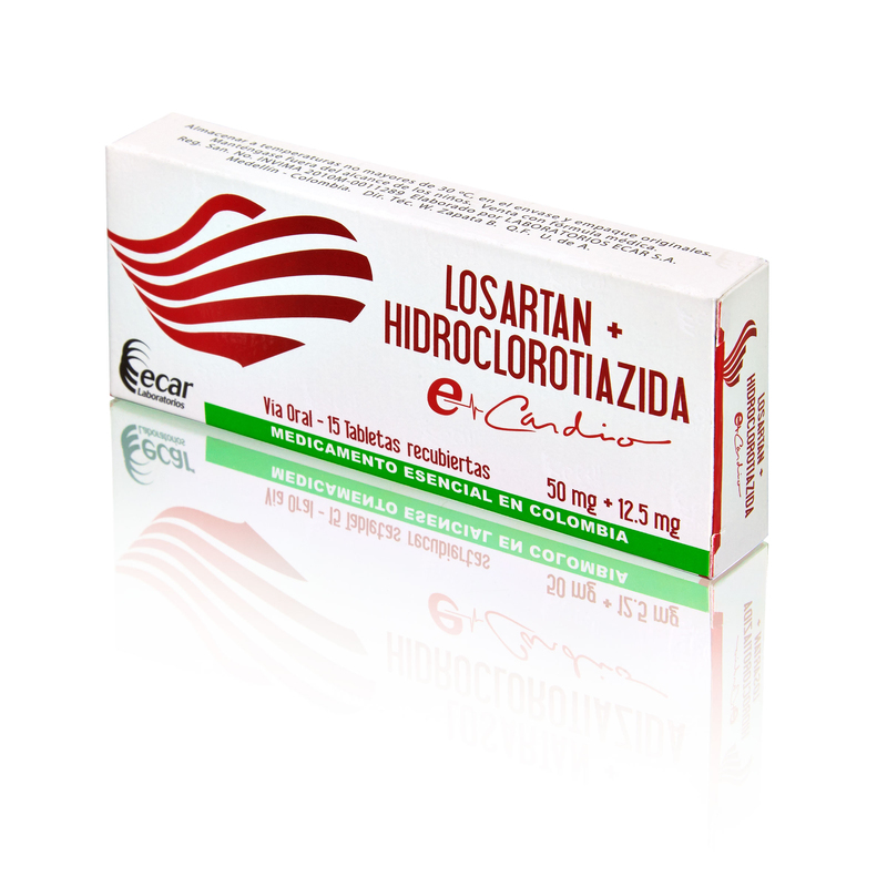 Losartan 50 Mg+Hct 12.5 Mg 15 Tabletas Ec