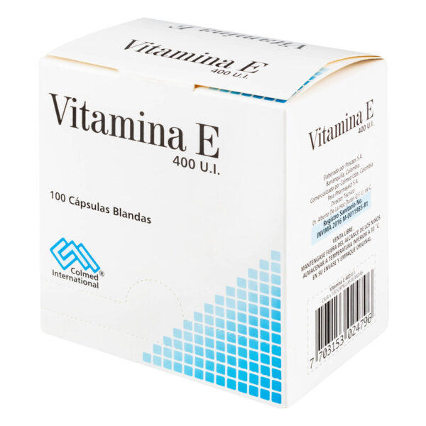 Vitamina E 400 U.I 100 Capsulas Colmed