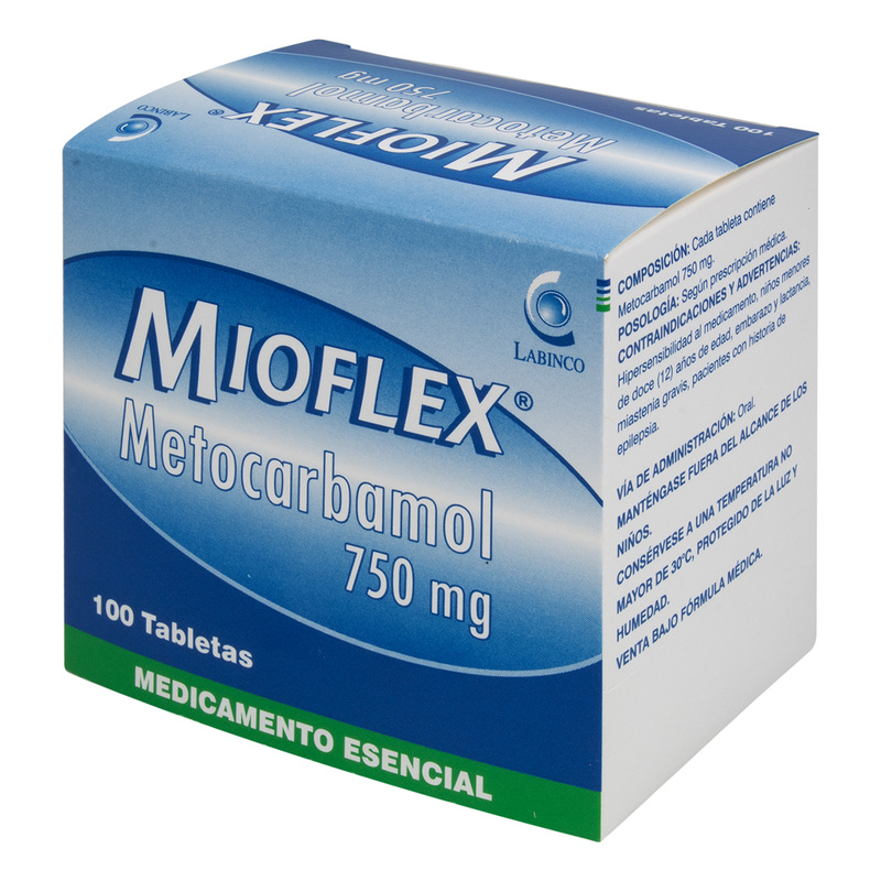 Mioflex 750 Mg 100 Tabletas