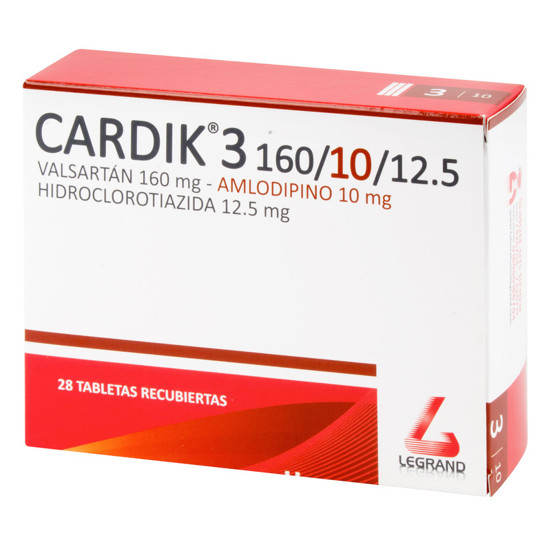 Cardik 3 160/10/12.5 Mg 28 Tabletas