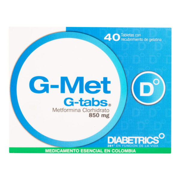 G Met Tabs 850 Mg 40 Tabletas