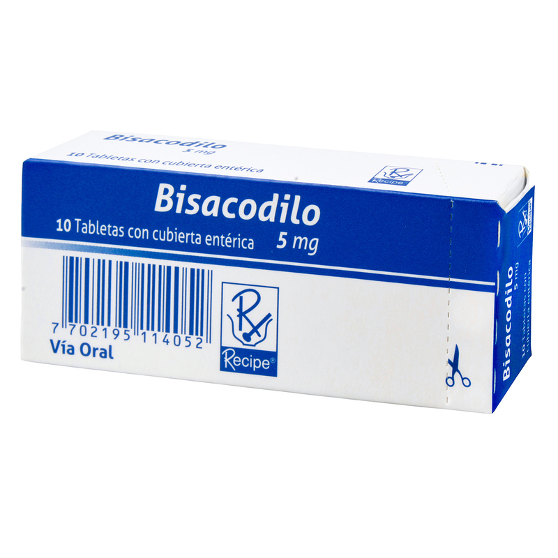 Bisacodilo 5 Mg 10 Tabletas Rc