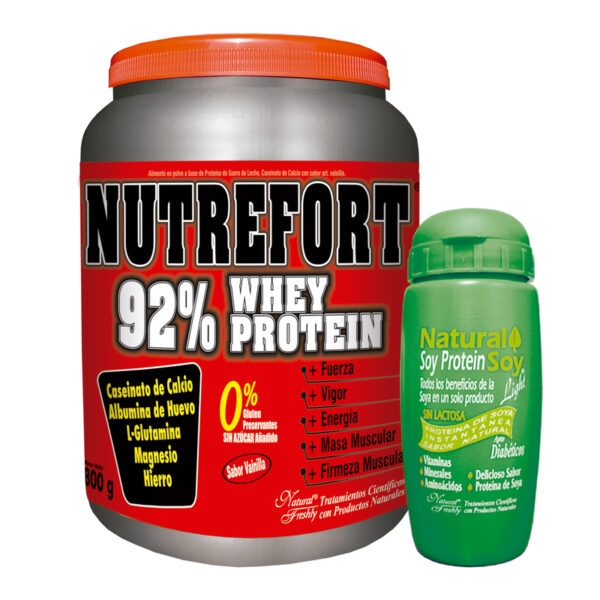 Nutrefort Whey Proteinas Vainilla 800 Gr + Botilito