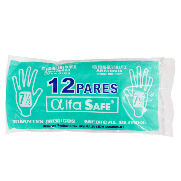 Guante Cirugia Alfa 7 1/2 12 Unidades