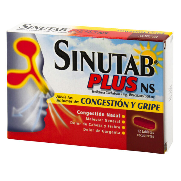 Sinutab Plus Ns 12 Tabletas