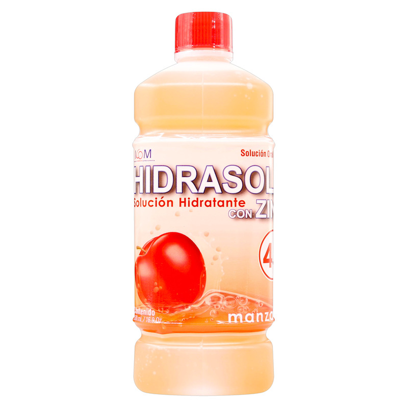 Hidrasol 45 Zinc Manzana 500 Ml Suero Oral Icom