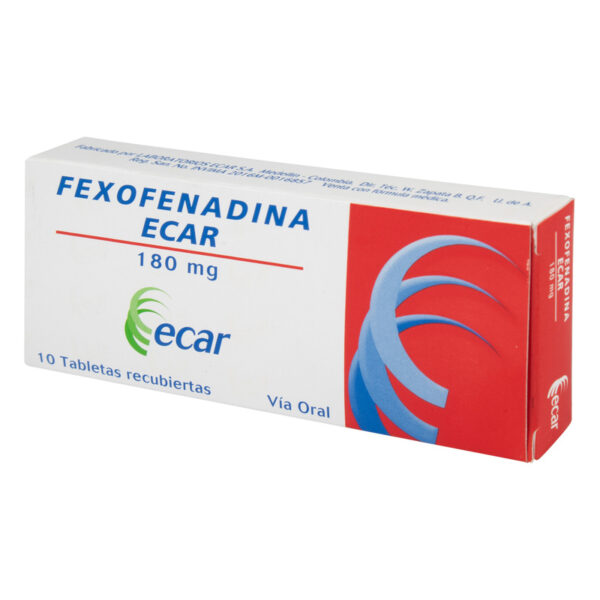 Fexofenadina 180 Mg 10 Tabletas Ecar