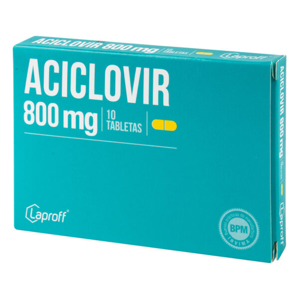 Aciclovir 800 Mg 10 Tabletas Lp