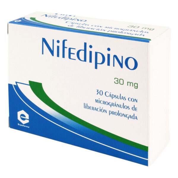 Nifedipino 30 Mg 30 Capsulas Ex