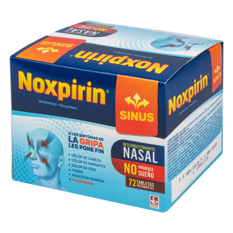 Noxpirin Sinus 72 Tabletas