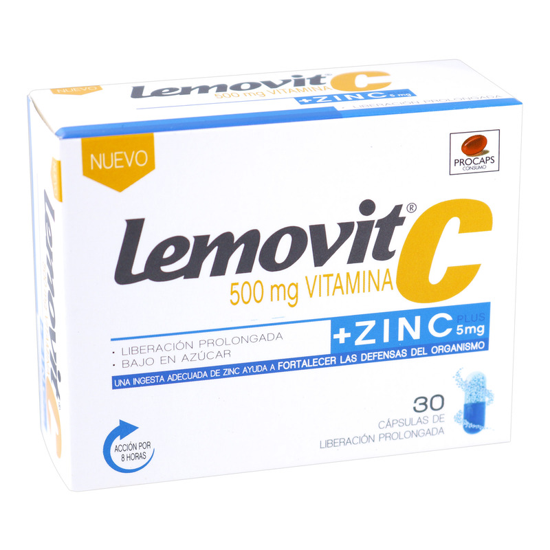 Lemovit C + Zinc 500 Mg 30 Capsulas