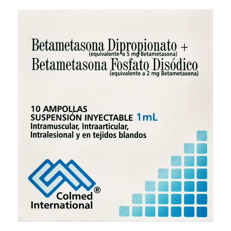 Betametasona Fosfato/Dipro 1ml 10 Ampollas Pc