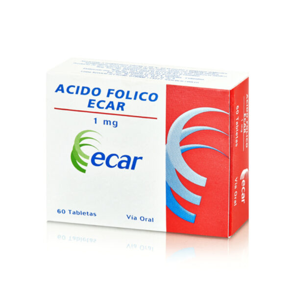 Acido Folico 1mg 60 Tabletas Ec