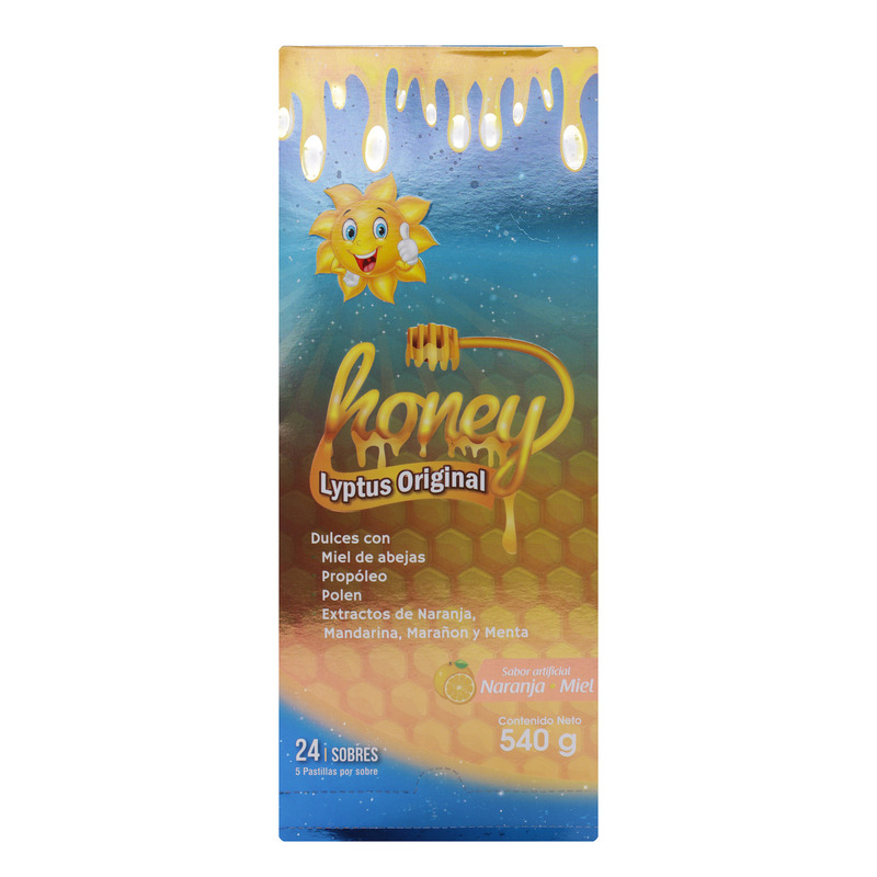 Honey Lyptus Naranja Miel 24 Sobres 540 Gr