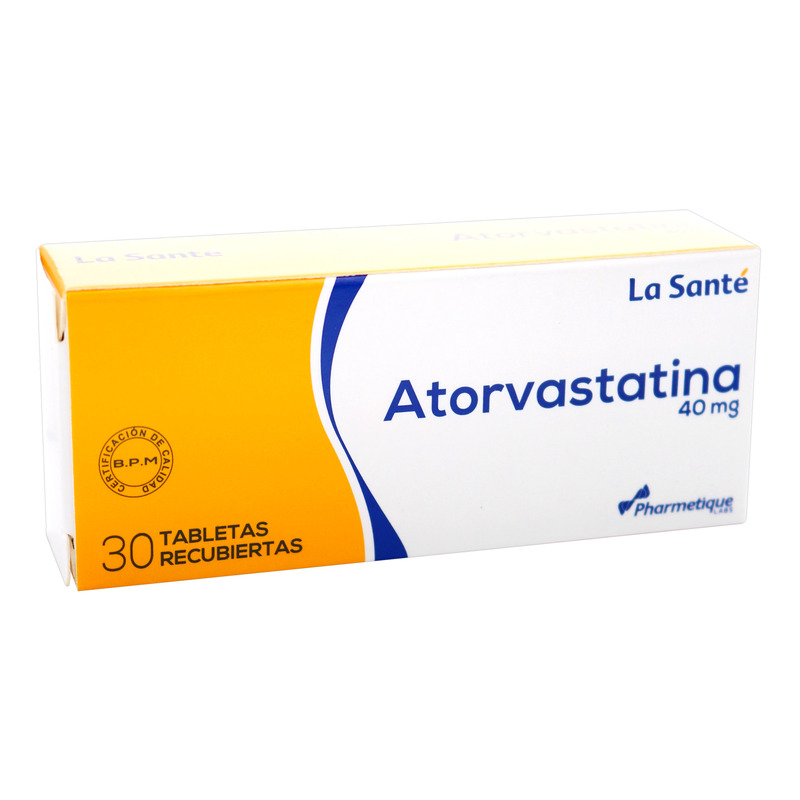 Atorvastatina 40 Mg 30 Tabletas Ls