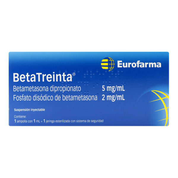 Betatreinta 5mg+2mg/Ml Ampollas Inyectables X 1ml