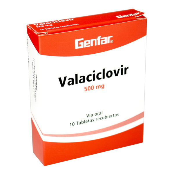 Valaciclovir 500mg 10 Tabletas Recubiertas Gf