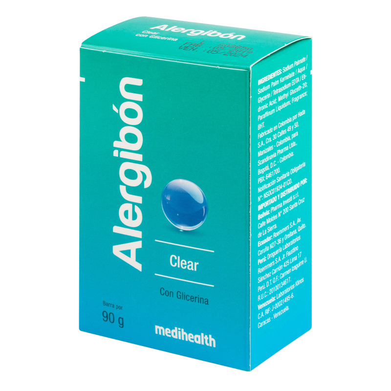 Jabon Alergibon Clear Glicerina 90 Gr