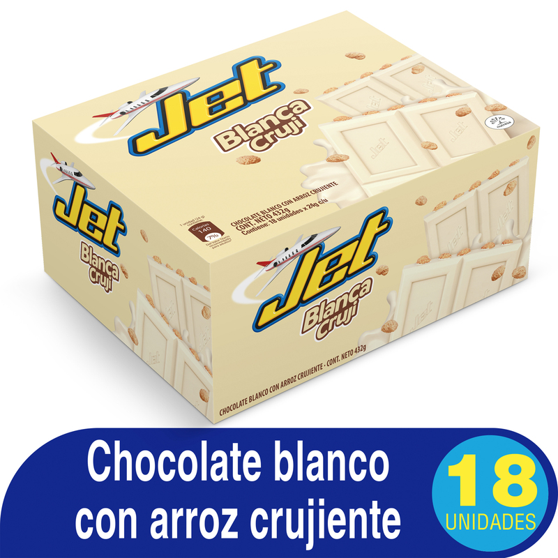 Chocolatina Jet Blanca 18 Und