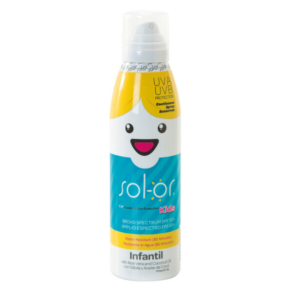 Sol-Or Kids Bloqueador  Filtro Protector Solar 50 Resistente al Agua 177 Ml