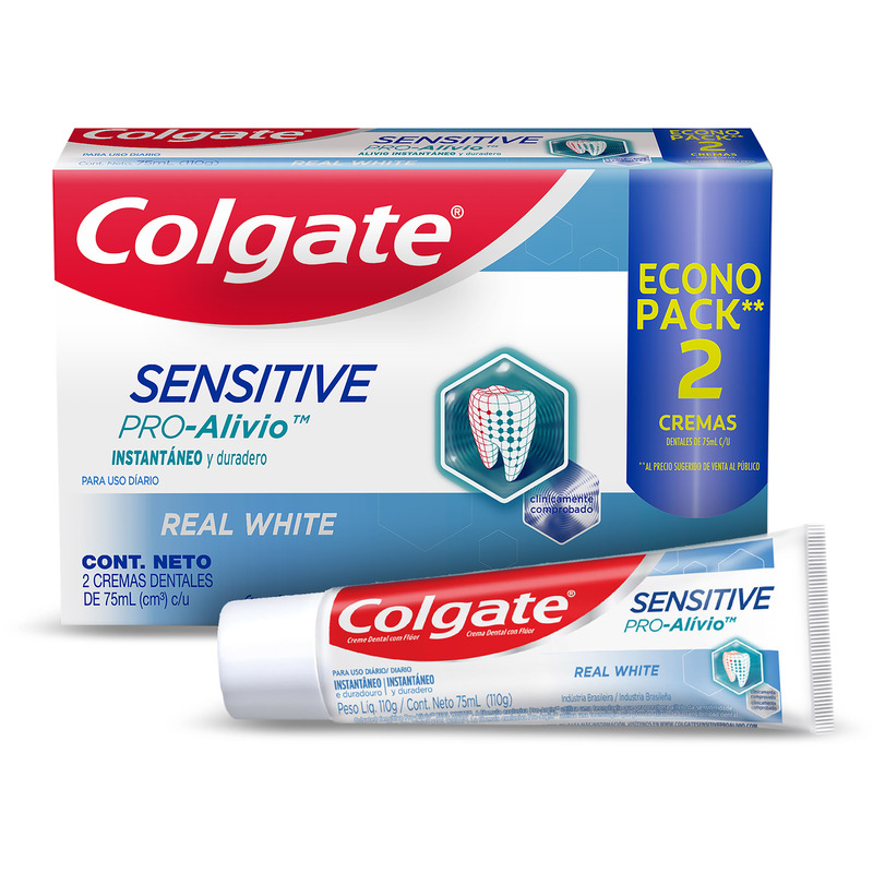 2 Crema Dental Colgate Pro Alivio White 75 Gr