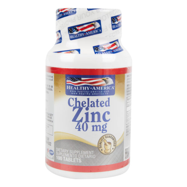 Chelated Zinc 40 Mg 100 Tabletas