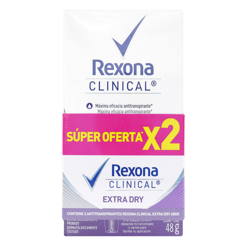 2 Desodorante Rexona Extra Dry Women 48 Super Oferta
