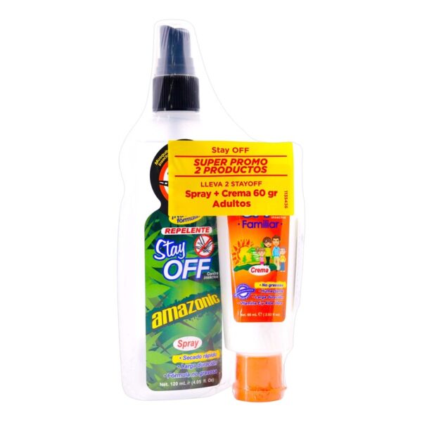 Repelente Stay Off Spray Amazon 120 Ml + Crema 60 Gr