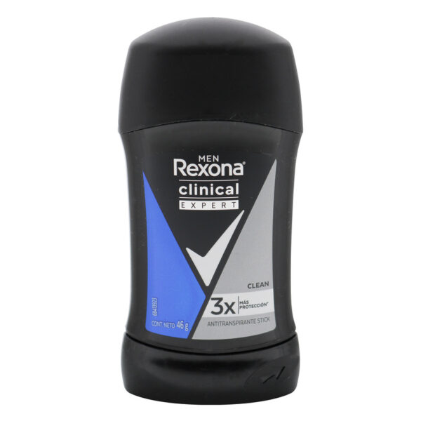Desodorante Rexona Clinical Barra Expert Clean 46g Hombre