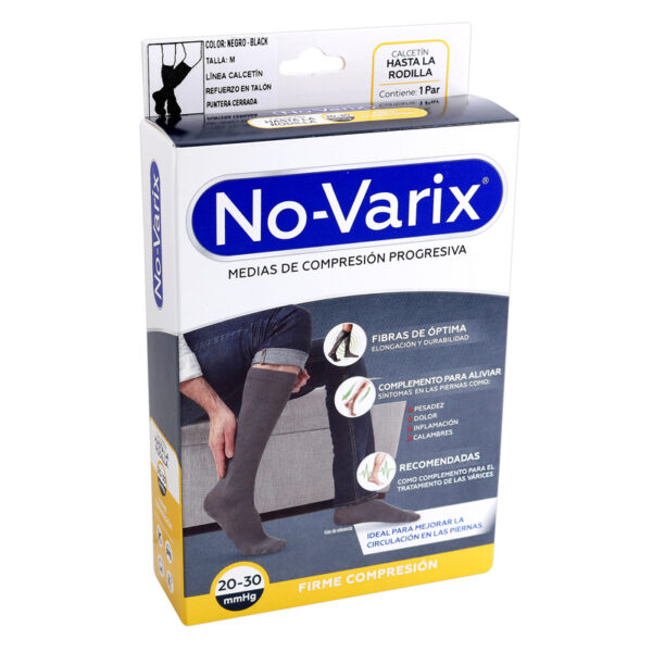 Calcetin Novarix Negro Hombre 20-30mmhg Talla M