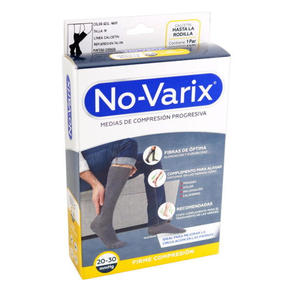 Calcetin Novarix Hombre 20-30mmhg Azul Talla M