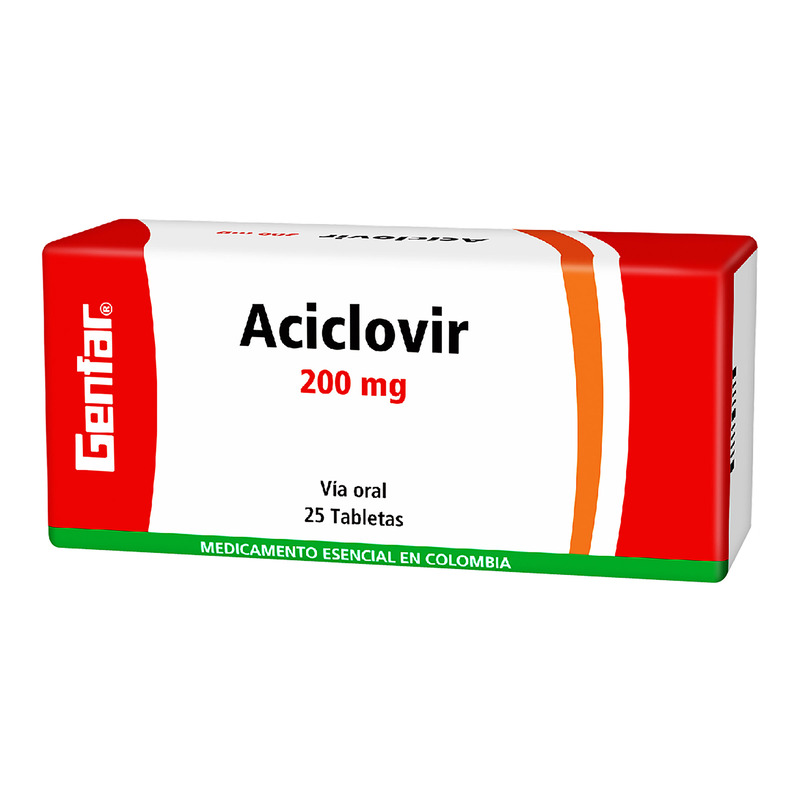 Aciclovir 200 Mg 25 Tabletas Gf