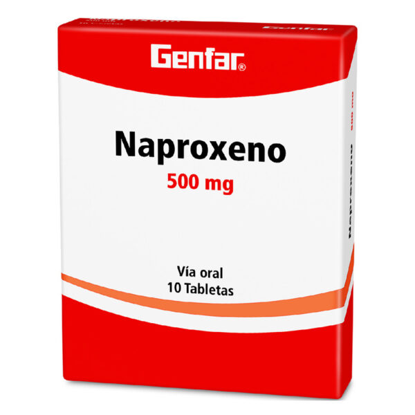 Naproxeno 500 Mg 10 Tabletas Gf