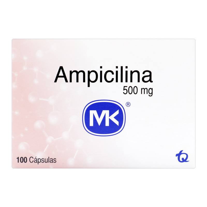 Ampicilina 500 Mg 100 Capsulas Mk