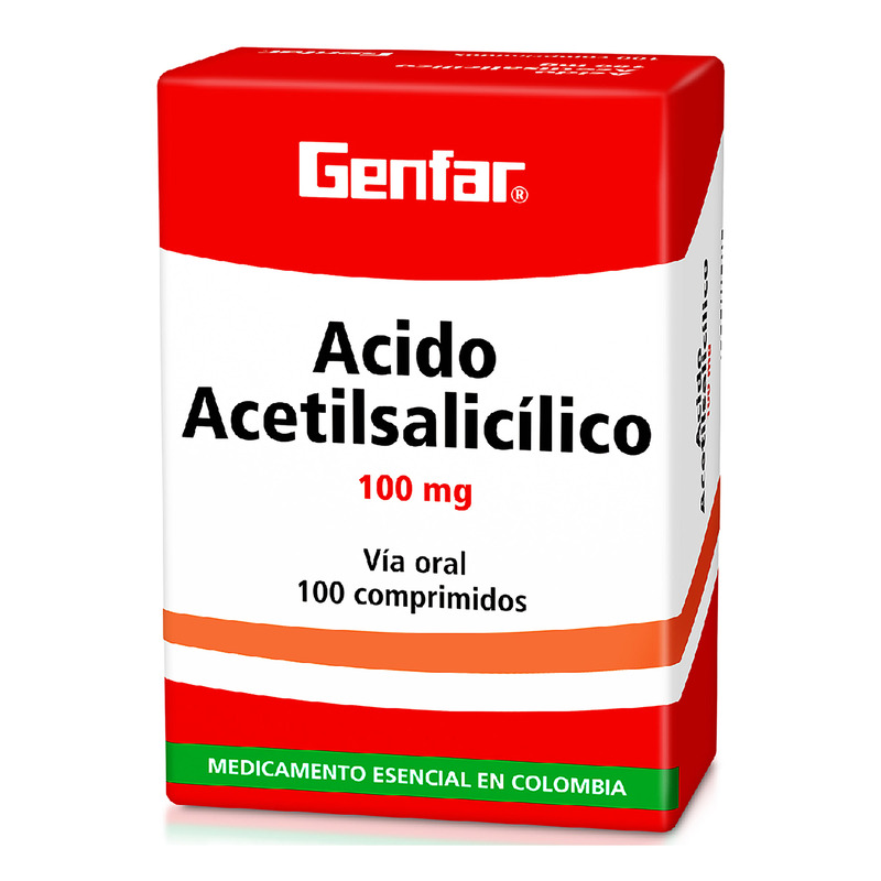 Acido Acetilsalicilico 100 Mg 100 Tabletas Gf