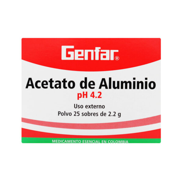 Acetato De Aluminio 25 Sobres Gf