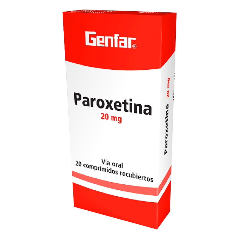 Paroxetina 20 Mg 20 Tabletas Gf