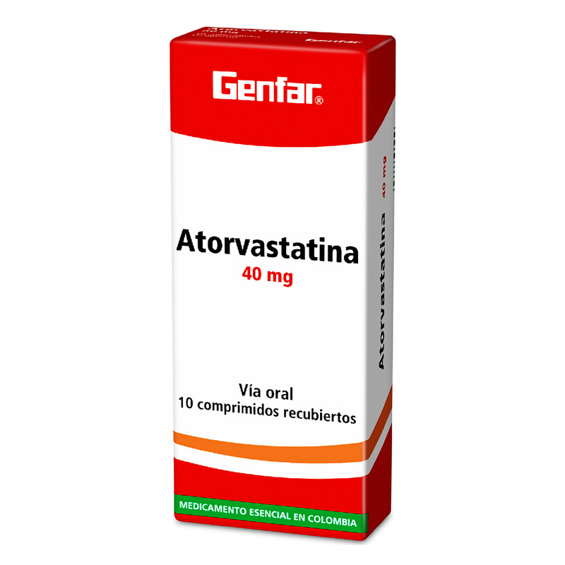 Atorvastatina 40 Mg 10 Tabletas Gf