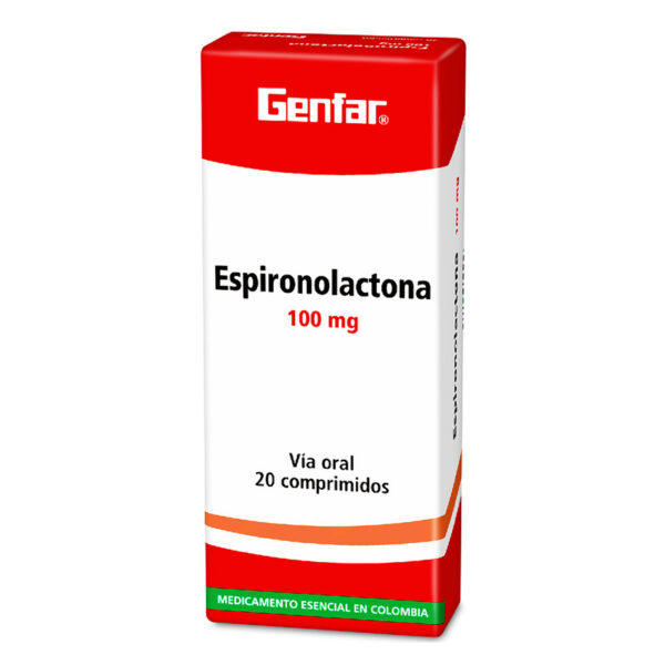 Espironolactona 100 Mg 20 Tabletas Gf