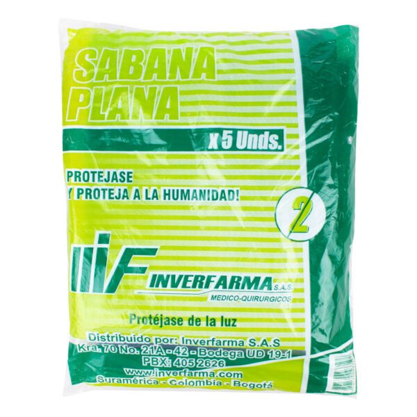 Sabana Plana 5 Unidades Inverfarma
