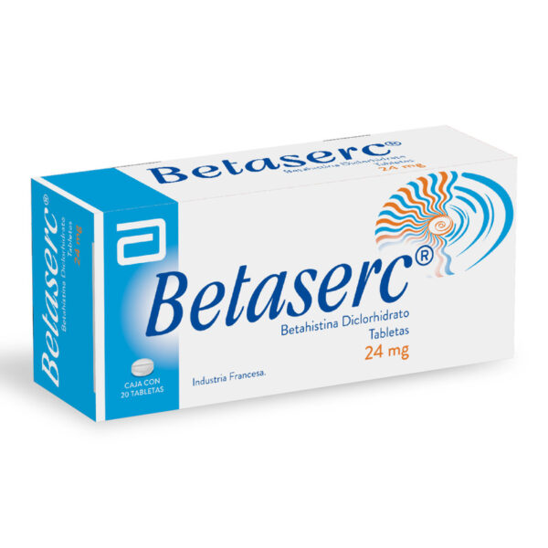 Betaserc 24 Mg 20 Tabletas