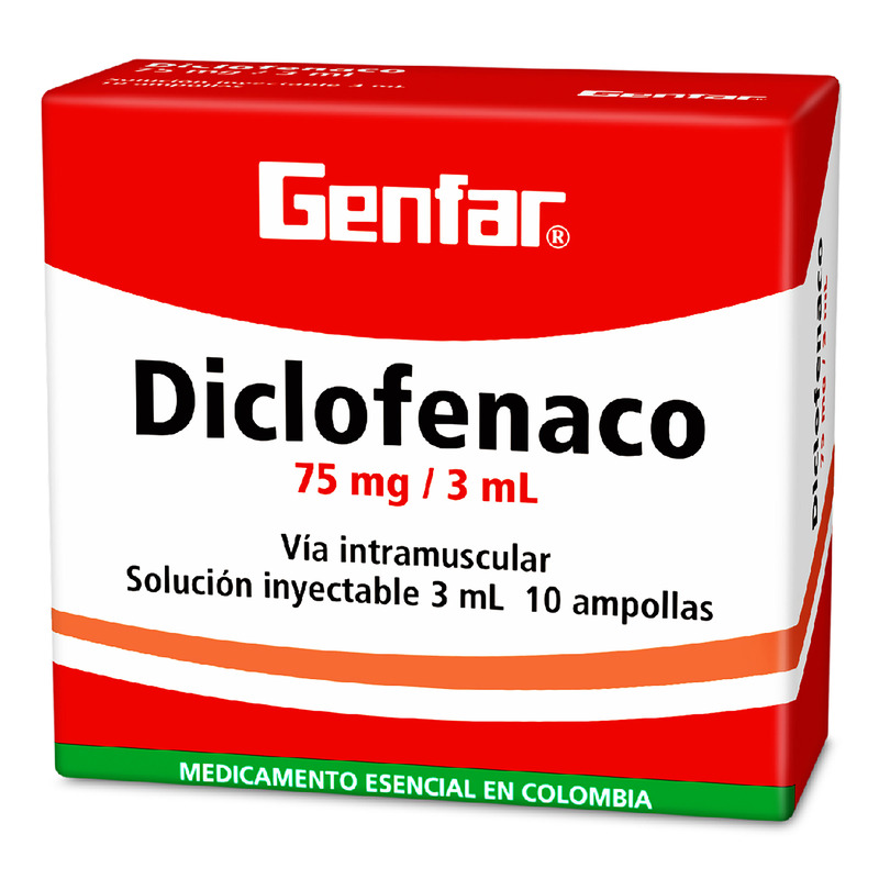 Diclofenaco 75 Mg 10  Ampollas Gf