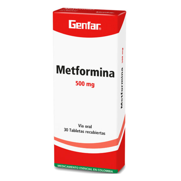 Metformina 500 Mg 30 Tabletas Gf
